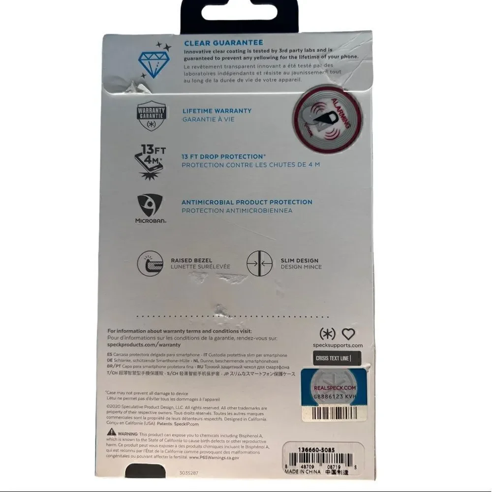 Speck Presidio Perfect Clear I Phone Case for 11 Pro / X / XS